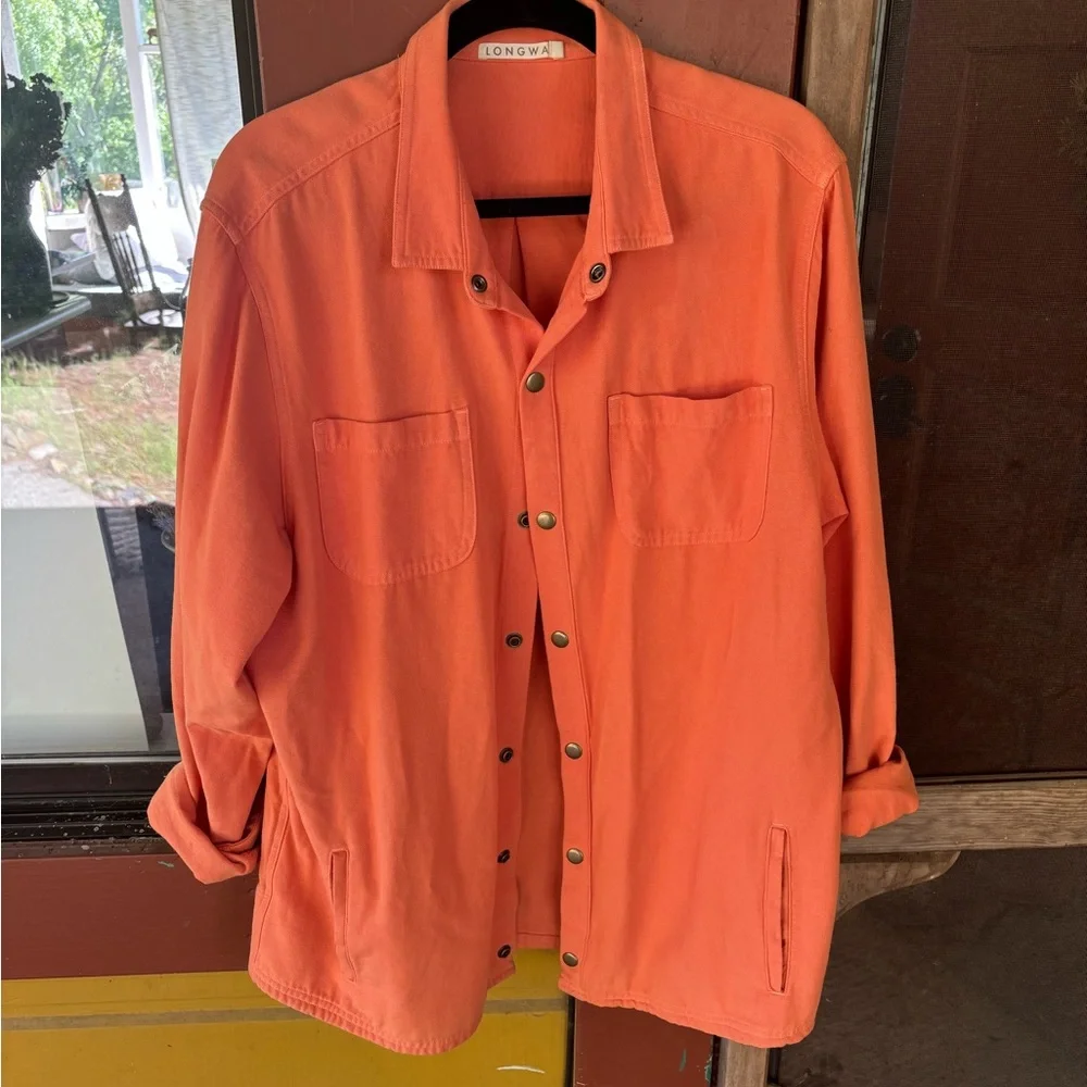Longway Collector Shirt Jacket in Coral - Picture 1 of 5